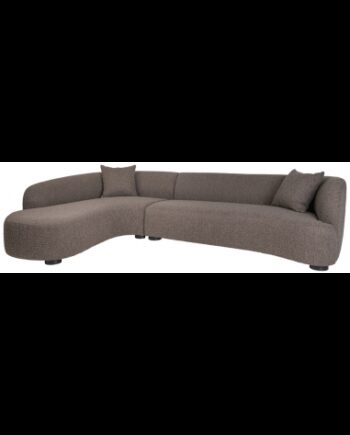 Pandora Venstrevendt Chaiselong Sofa Boucl Polyester 320 110 220 Brun
