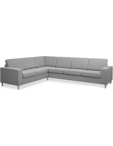 Panset Hjørnesofa Polyester B295 D230 Natur Grå