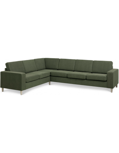 Panset Hjørnesofa Polyester B295 D230 Natur Mosgrøn