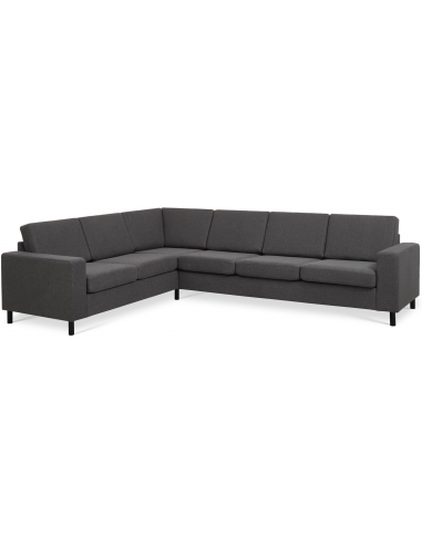 Panset Hjørnesofa Polyester B295 D230 Sort Antracit