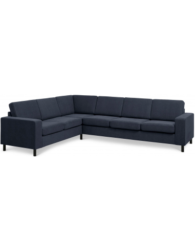 Panset Hjørnesofa Polyester B295 D230 Sort Blå