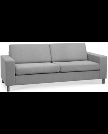 Panset Personers Sofa Polyester B218 D81 Børstet Alugrå Grå