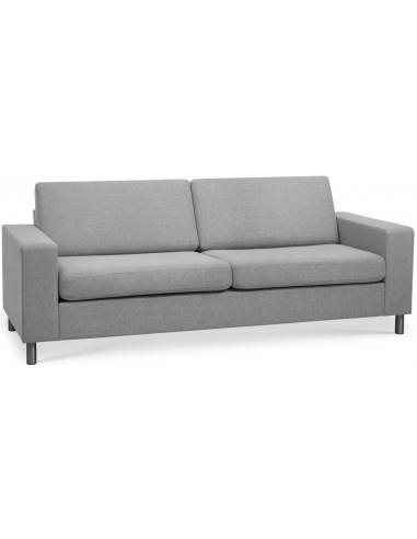 Panset Personers Sofa Polyester B218 D81 Børstet Alugrå Grå