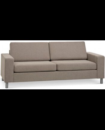 Panset Personers Sofa Polyester B218 D81 Børstet Alugrå Lysebrun