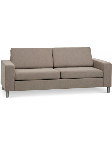 Panset Personers Sofa Polyester B218 D81 Børstet Alugrå Lysebrun