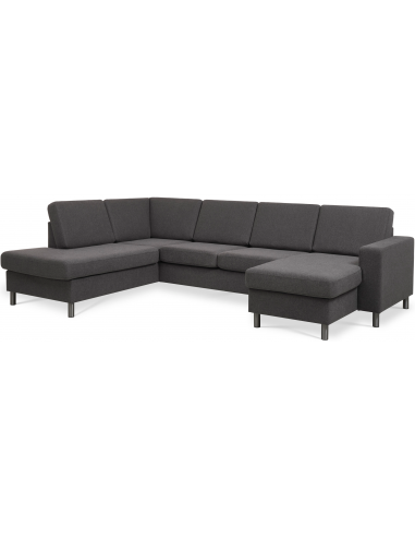Panset Sofa Polyester B295 D197 Børstet Alugrå Antracit