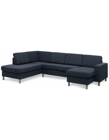 Panset Sofa Polyester B295 D197 Børstet Alugrå Blå