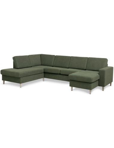 Panset Sofa Polyester B295 D197 Natur Mosgrøn
