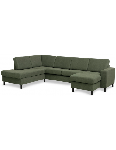 Panset Sofa Polyester B295 D197 Sort Mosgrøn
