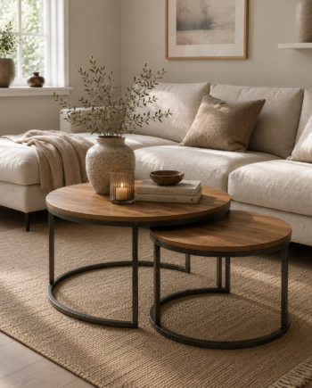 Paris Indskudsborde Rundt Design Stk  Sofa Side Bord