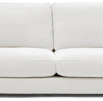 Pers Sofa Kave Home Gala Hvid Tekstureret Chenille Aftagelige Betræk Antibakterielt Stof 210x105x87