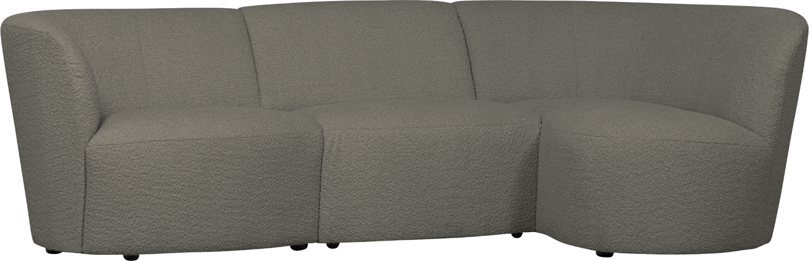 Personers Byg Selv Sofa Højrevendt Woood Coco Varm Grøn Boucl H70xb138xl230