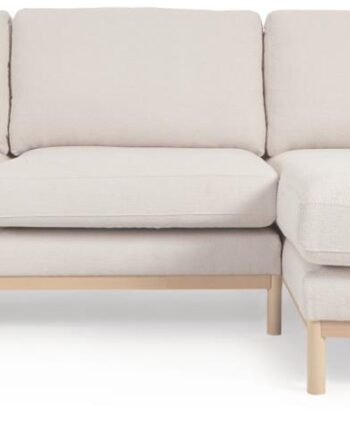 Personers Chaiselong Sofa Kave Home Mihaela Højrevendt Hvid Fleece Polstring Bæredygtig Genanvendt Pet 264154