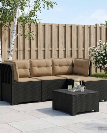 Personers Have Sofa Med Hynder Rattan Look Antracit