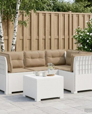 Personers Have Sofa Med Hynder Rattan Look Hvid