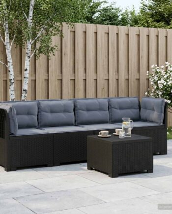 Personers Have Sofa Med Puder Rattan Look Antracit