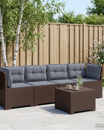 Personers Have Sofa Med Puder Rattan Look Brun