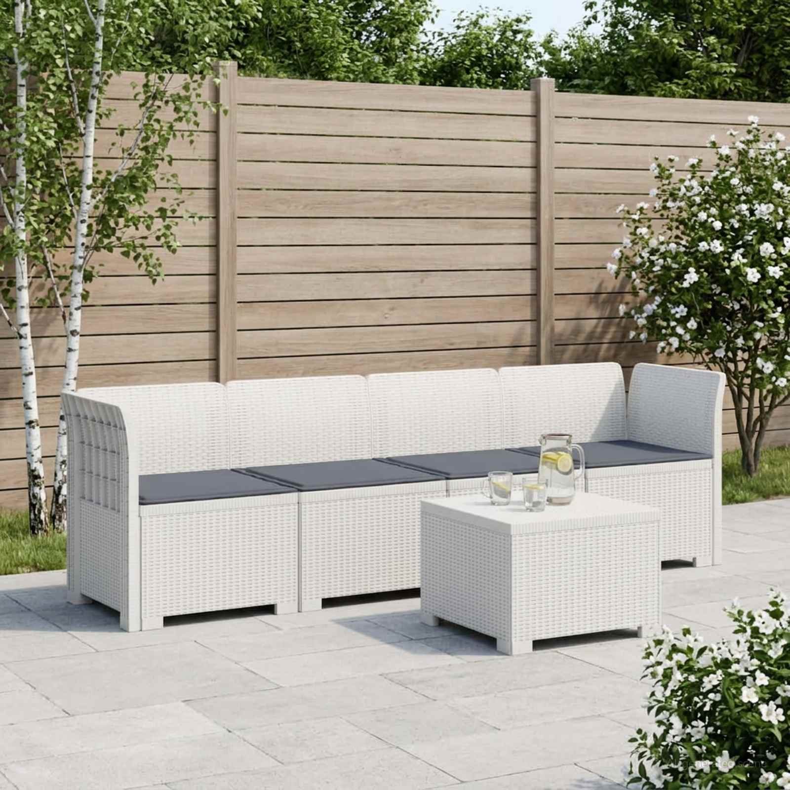 Personers Have Sofa Med Puder Rattan Look Hvid