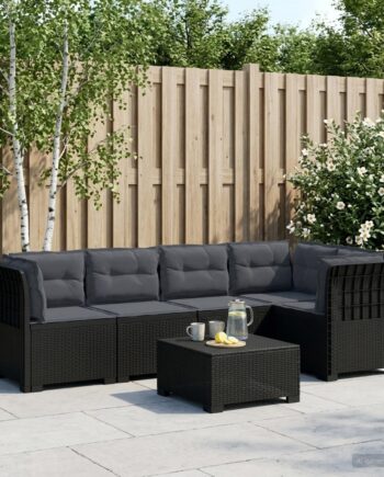 Personers Havemøbel Sofa Med Hynder Rattan Look Antracit