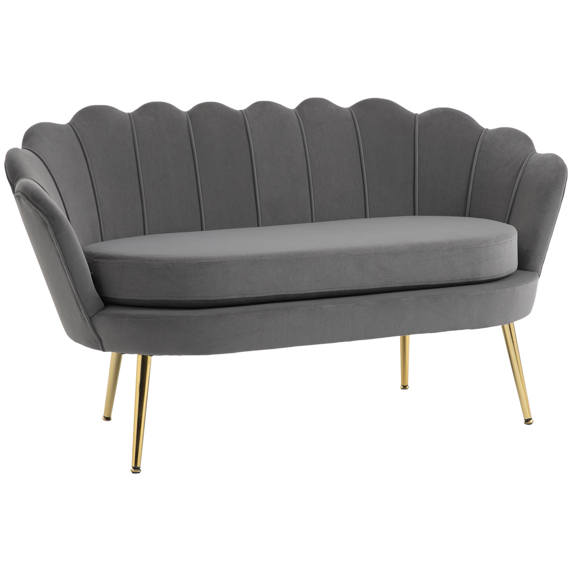 Personers Loungesofa Med Bløde Generøse Hynder Polstret Sofa Siddemøbler Polstrede Møbler Designersofa Elegant Fløjl Polyester Grå 133