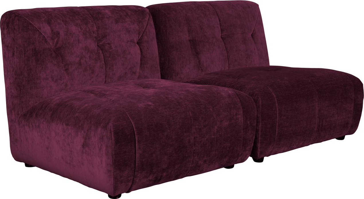 Personers Polstret Sofa Dutchbone Giada Aubergine H76b184l91