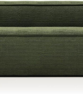 Personers Polstret Sofa Kave Home Blok Corduroy Grøn
