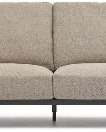 Personers Polstret Sofa Kave Home Noa Beige Sort Stof 230100