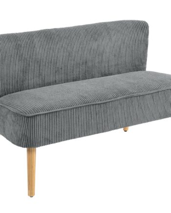 Personers Polstret Sofa Træ Fløjl Polyester Skum 117 Grå