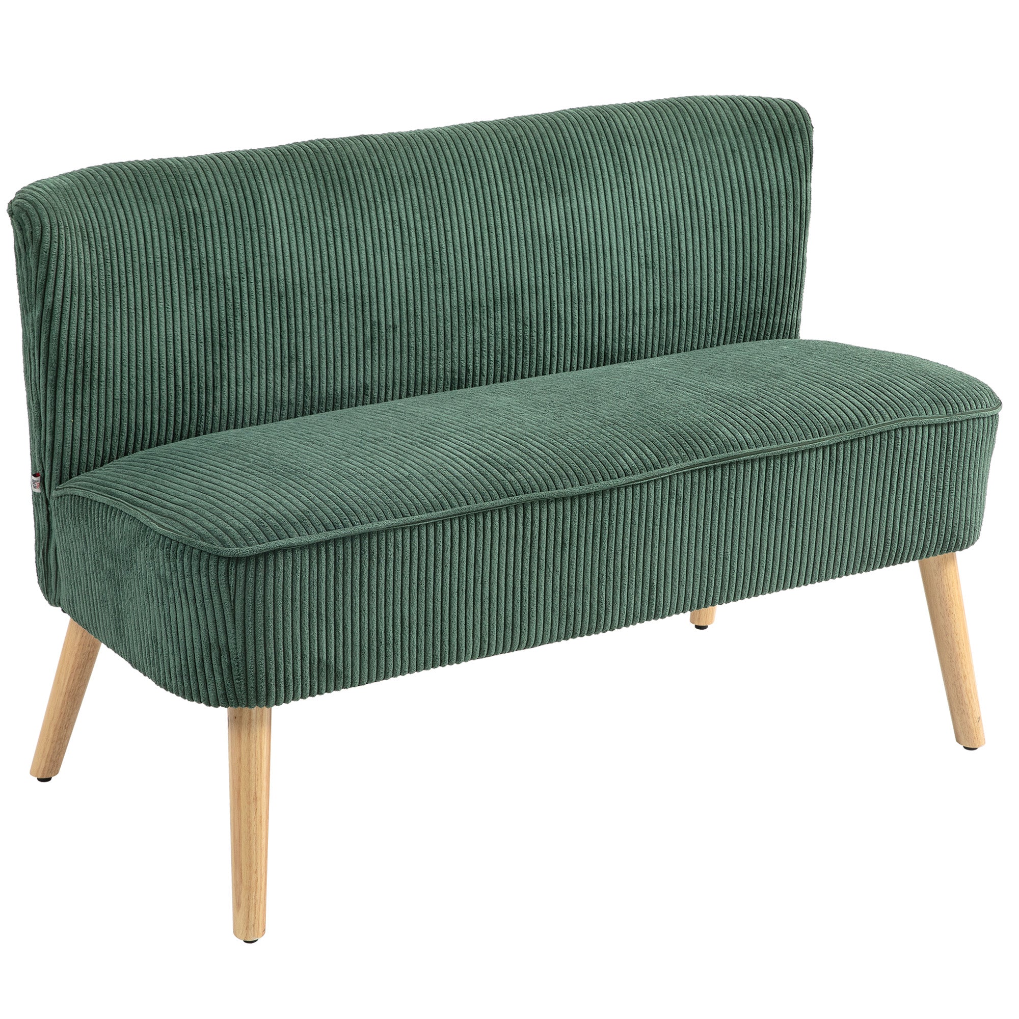 Personers Polstret Sofa Træ Fløjlsblød Polyester Skum 117 Grøn