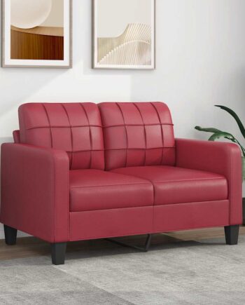 Personers Sofa 120 Kunstlæder Vinrød