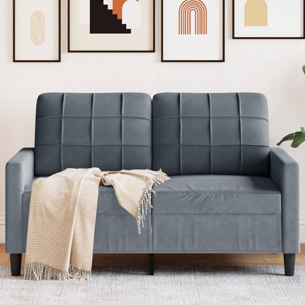 Personers Sofa 120 Velour Mørkegrå