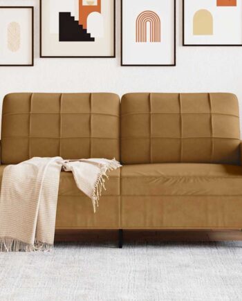 Personers Sofa 140 Fløjl Brun