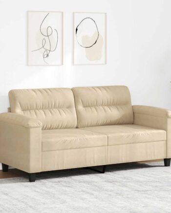 Personers Sofa 140 Mikrofiberstof Cremefarvet