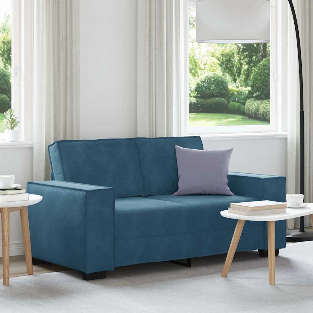 Personers Sofa 160x78x84 Fløjl Blå