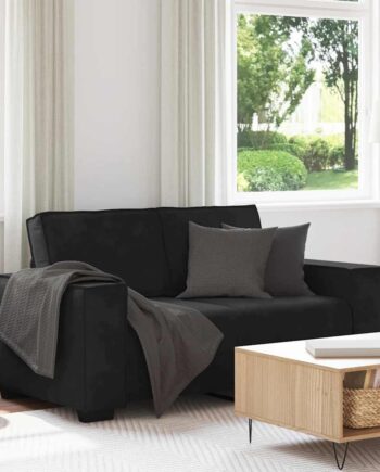 Personers Sofa 160x78x84 Fløjl Sort