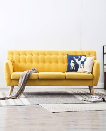 Personers Sofa 172x70x82 Stofbetræk Gul