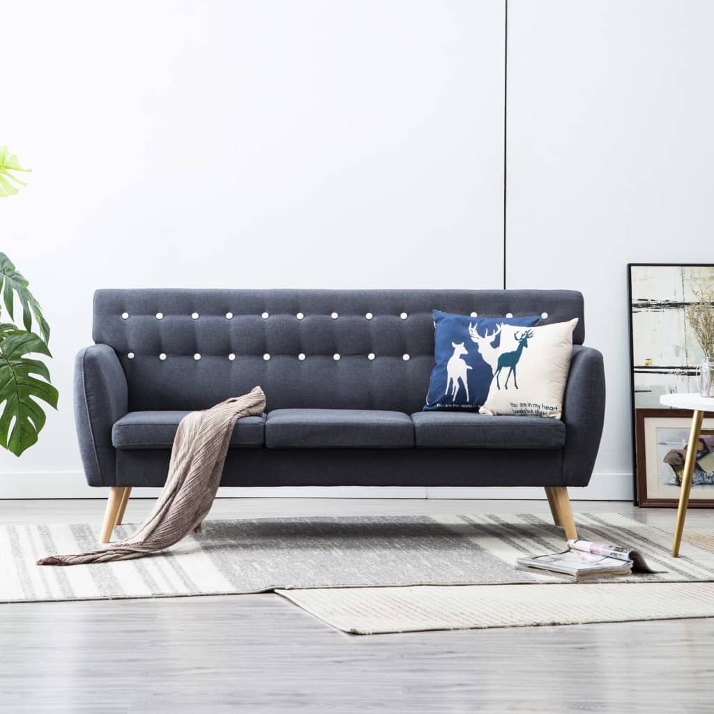 Personers Sofa 172x70x82 Stofbetræk Mørkegrå