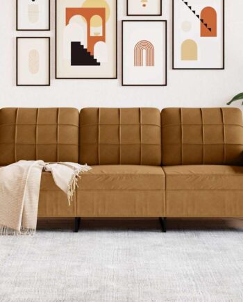 Personers Sofa 180 Fløjl Brun