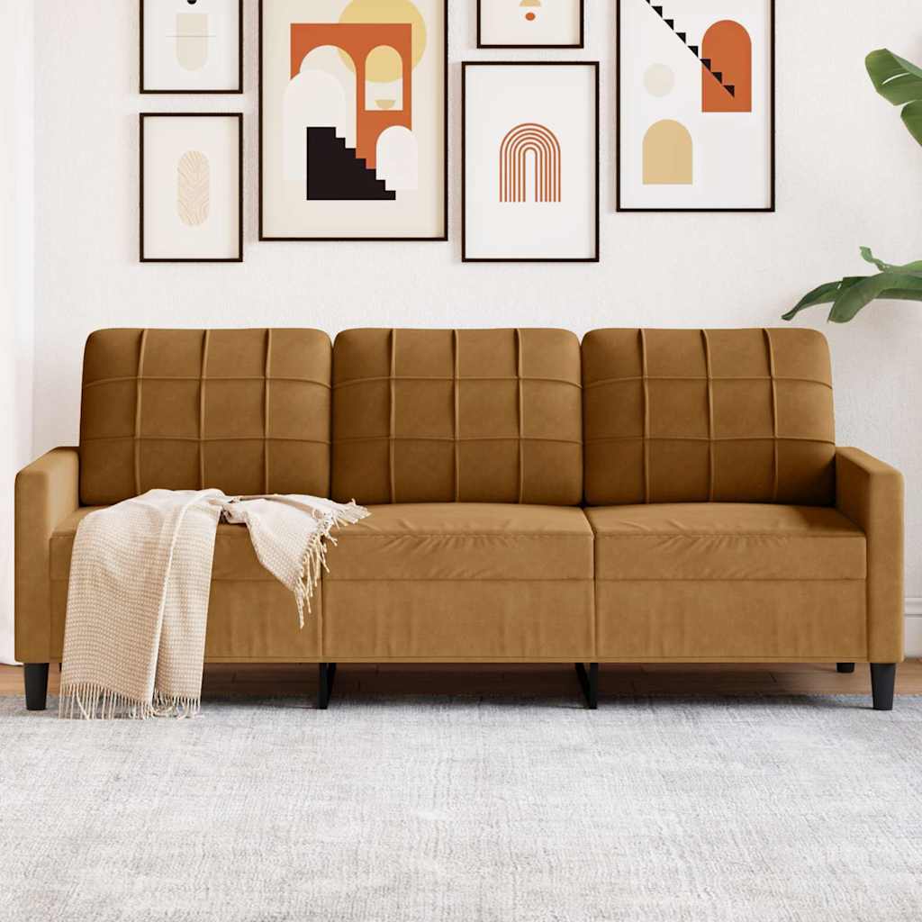 Personers Sofa 180 Fløjl Brun