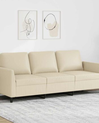 Personers Sofa 180 Kunstlæder Cremefarvet