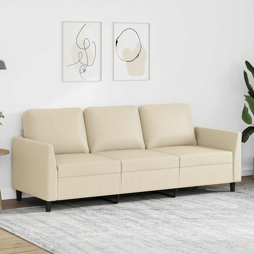 Personers Sofa 180 Kunstlæder Cremefarvet