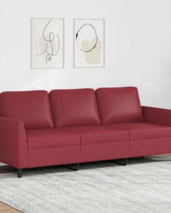 Personers Sofa 180 Kunstlæder Vinrød