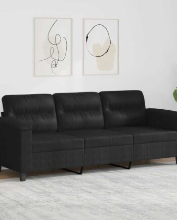Personers Sofa 180 Mikrofiberstof Sort