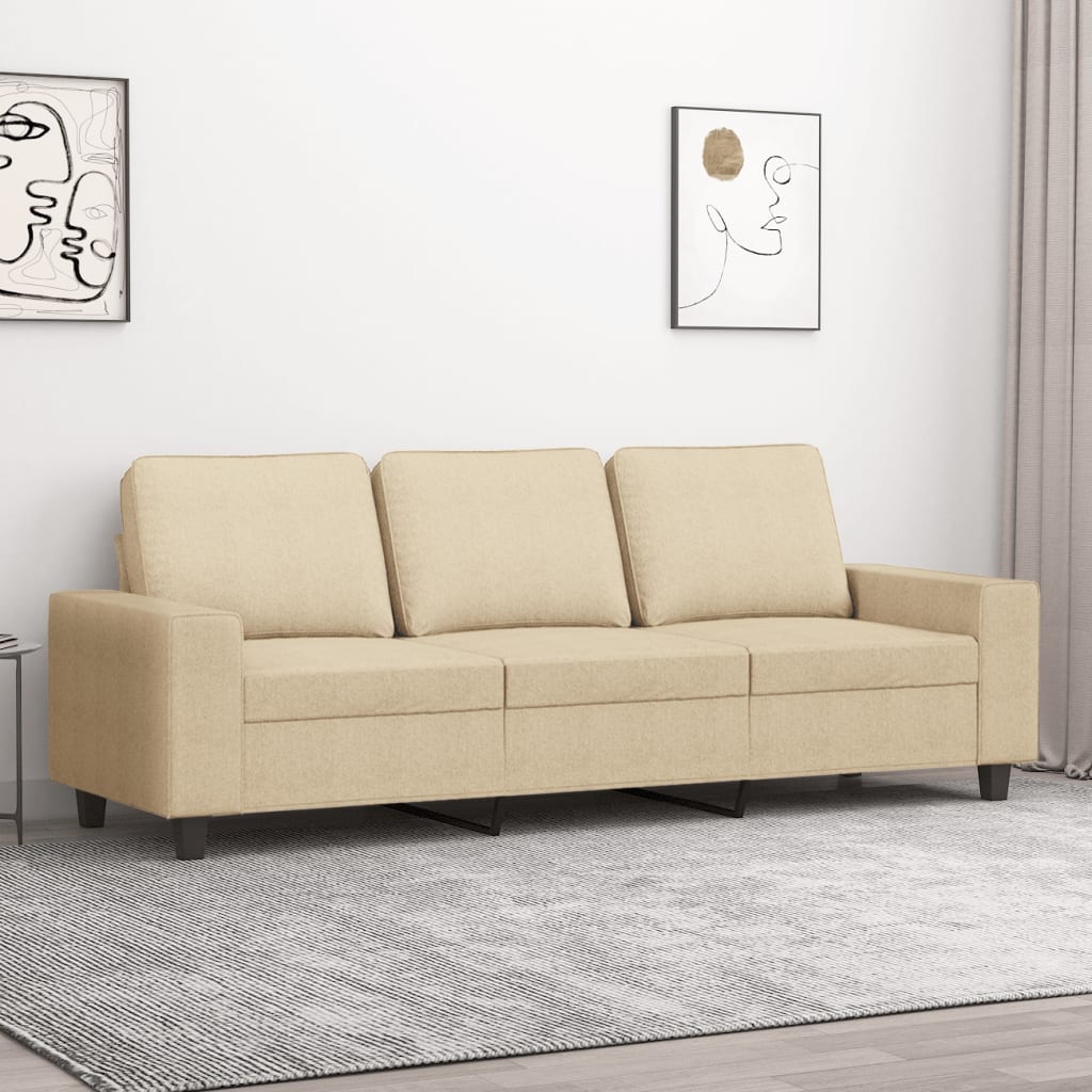 Personers Sofa 180 Stof Cremefarvet