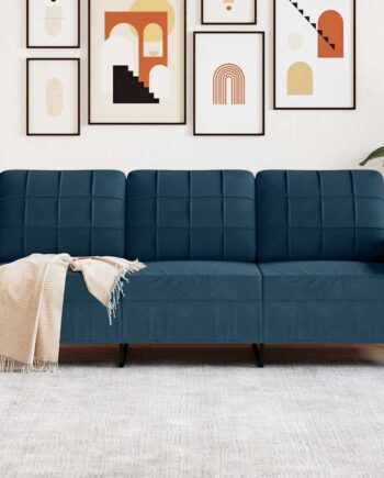 Personers Sofa 180 Velour Blå