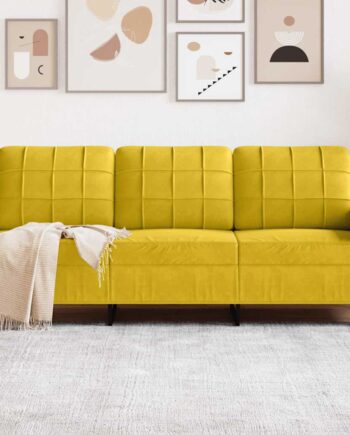 Personers Sofa 180 Velour Gul
