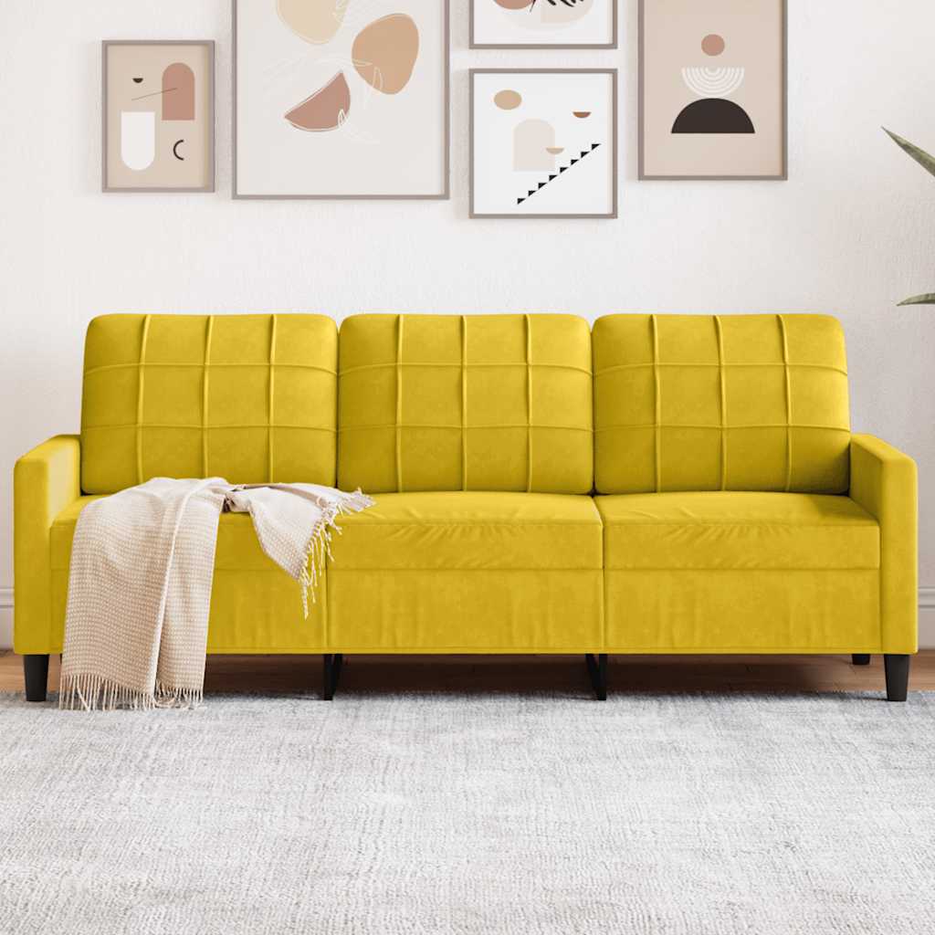 Personers Sofa 180 Velour Gul