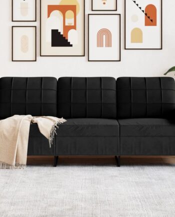 Personers Sofa 180 Velour Sort