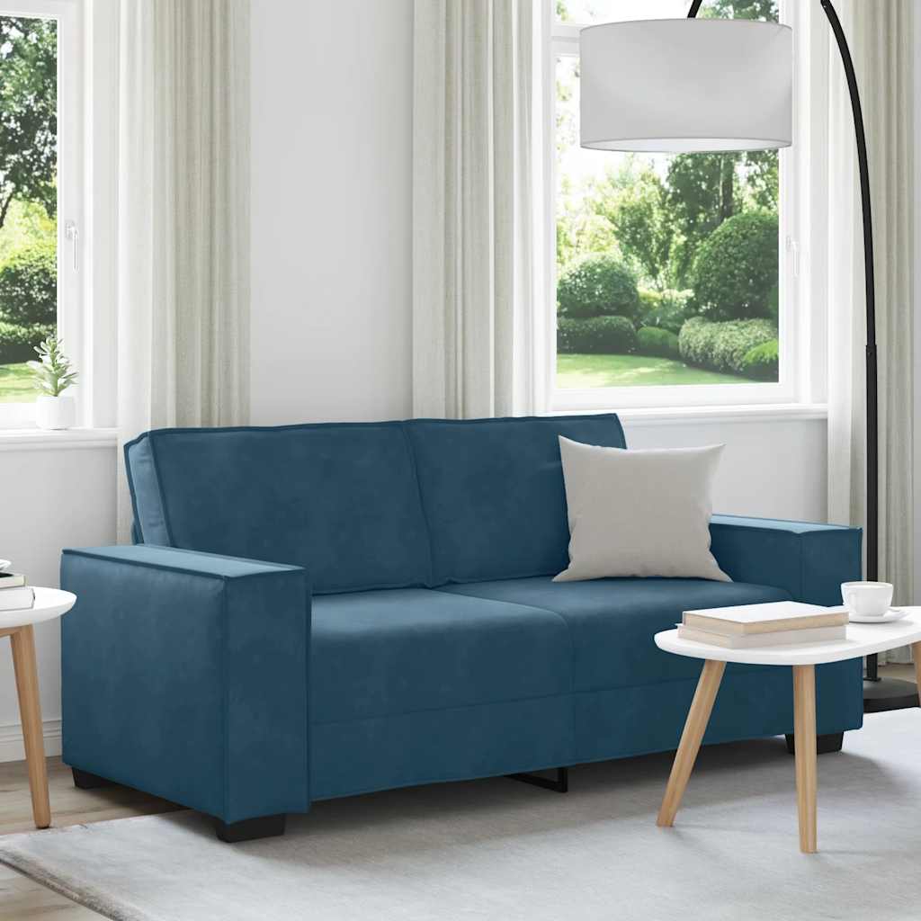 Personers Sofa 180x78x84 Fløjl Blå