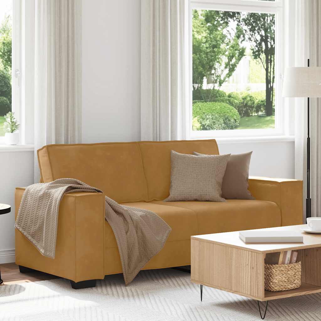 Personers Sofa 180x78x84 Fløjl Brun